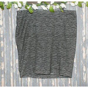 Lane Bryant Black & White Plus Size 20W Pencil Skirt Academia Career